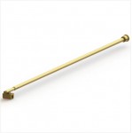 Support Bar Wall To Glass Satin Brass